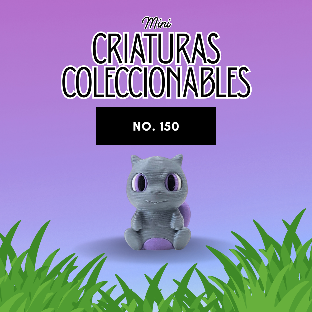 mini figura coleccionable No. 150 estilo pop impresa en 3D por PopLayer