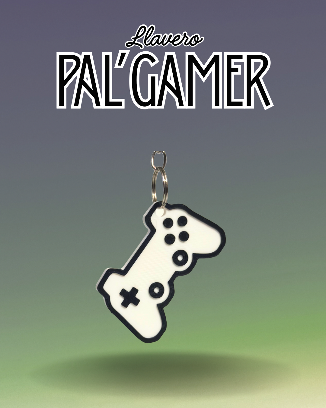 llavero gamer PopLayer impreso en 3D para regalar