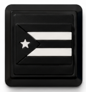 Puerto Rico flag keycap with a black base