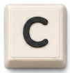 Letter C keycap