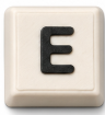 Letter E keycap
