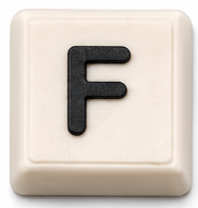 Letter F keycap