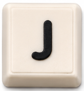 Letter J keycap