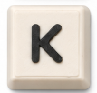 Letter K keycap