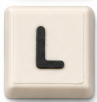 Letter L keycap