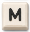 Letter M keycap