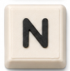 Letter N keycap