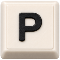 Letter P keycap