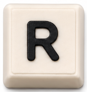 Letter R keycap
