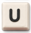Letter U keycap