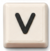 Letter V keycap
