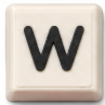 Letter W keycap