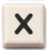 Letter X keycap