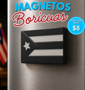 Bandera Negra Magnética | Regalo de Puerto Rico