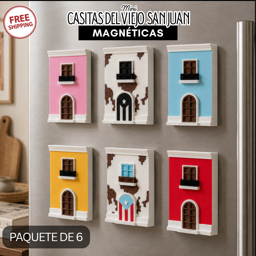 Paquete Patria de 6 magnetos boricuas BoriLayer inspirados en Puerto Rico - vista 2
