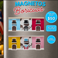 Paquete Patria de 6 magnetos boricuas BoriLayer inspirados en Puerto Rico