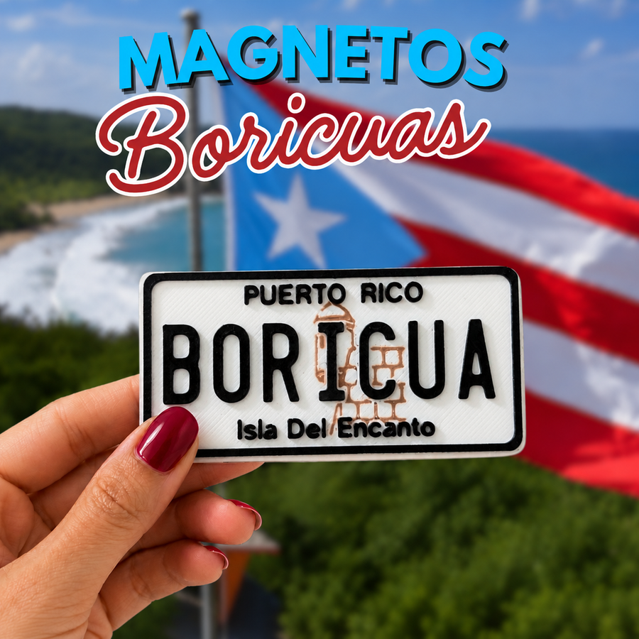 Tablilla Clásica Boricua Magnética | Regalo de Puerto Rico