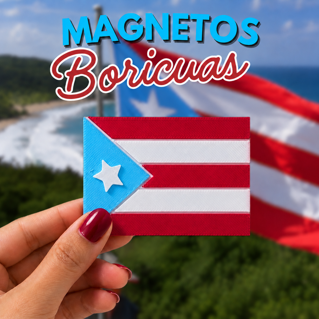 Bandera Azul Celeste Magnética | Regalo de Puerto Rico