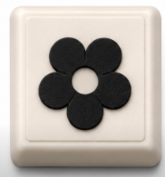 Black flower symbol keycap