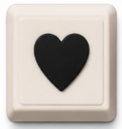 Black heart symbol keycap